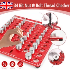 Nut & Bolt 19 Standard &15 Metric Thread Checker Screw Thread Identifier Gauge