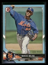 2018 Bowman #BP35 Marcos Molina Prospects Sky Blue #/499