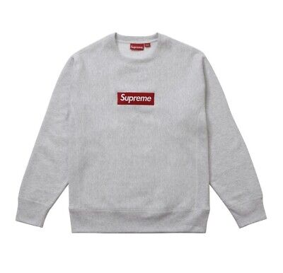 Supreme Box Logo Bogo Crewneck FW18 Grey Gray Red - New Size Supreme Box Logo Bogo Crewneck FW18 Grey Gray Red - New Size