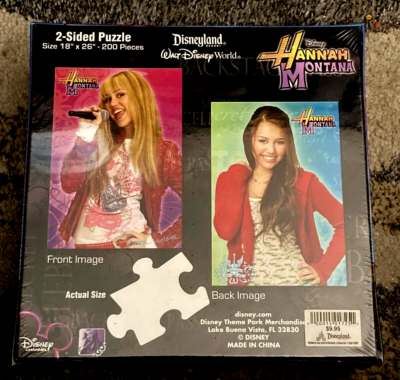 HANNAH MONTANA / MILEY CYRUS 2-SIDED 200 PIECE PUZZLE - NEW SEALED