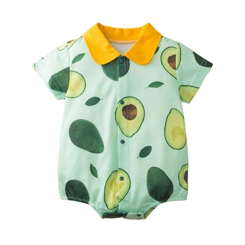 Yixius Matching Baby Outfits Avocado Print Romper for Brother Sister Twins