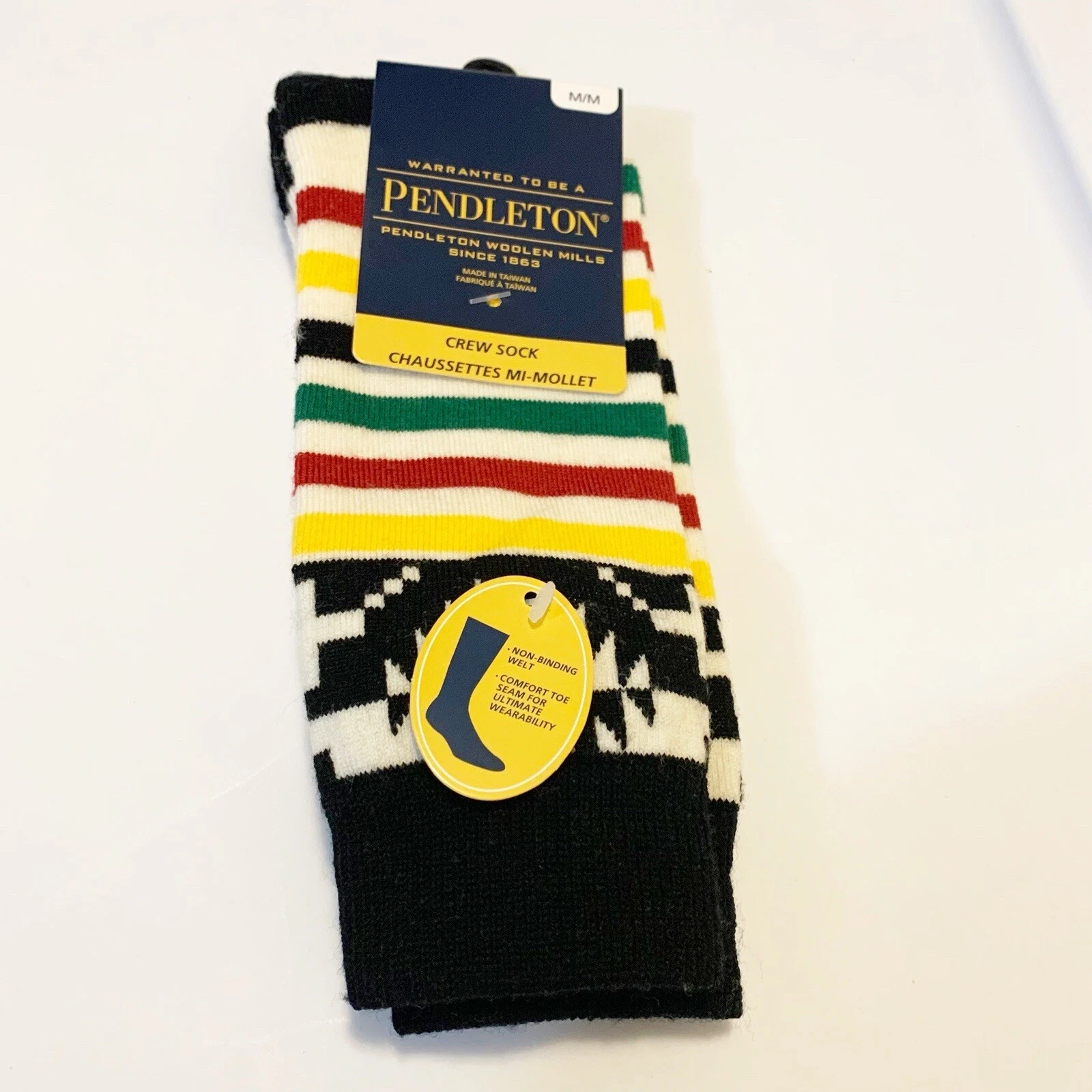 Pendleton NATIONAL PARK MERINO JACQUARD CREW SOCKS Medium Size Socks
