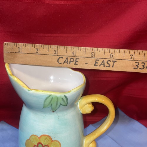 Home Essentials Spring Colors Pitcher Raised Flowers 8 1/2" Susan Collection - Picture 9 of 9