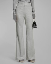  500 Veronica Beard Women's Silver Lebone-Loose Flared Pants Size 2