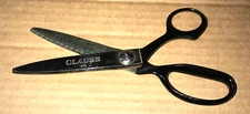 Vintage CLAUSS 4H Pinking Shears Serrated Zig Zag Scissors NICE! Chrome