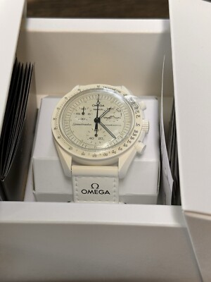 Swatch Omega Moonswatch Mission To The Moonphase  Snoopy'' White Weiß OVP Juni 24