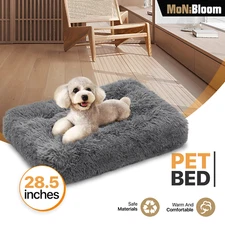 Rectangle Pet Dog Cat Bed Fluffy Plush Winter Warm Sleeping Ultra Soft Washable