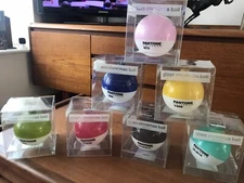 Set of 7 SELETTI Pantone Glass Christmas Bauble Balls in original packaging