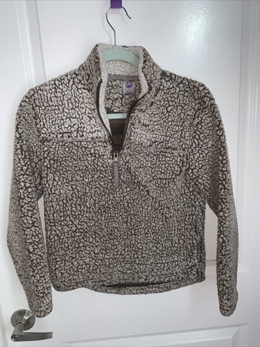 Te Verde Brown White Sherpa Pullover 