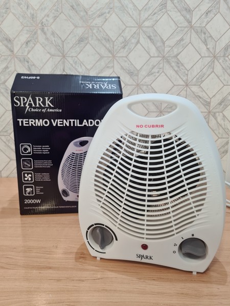 Calefactor Eléctrico Aire 2000 W Calentador OVALADO Termostato Regulable - SPARK