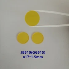 3pcs  17*1.5mm 510nm 515nm Orange Yellow Filter Glass JB510 GG515 