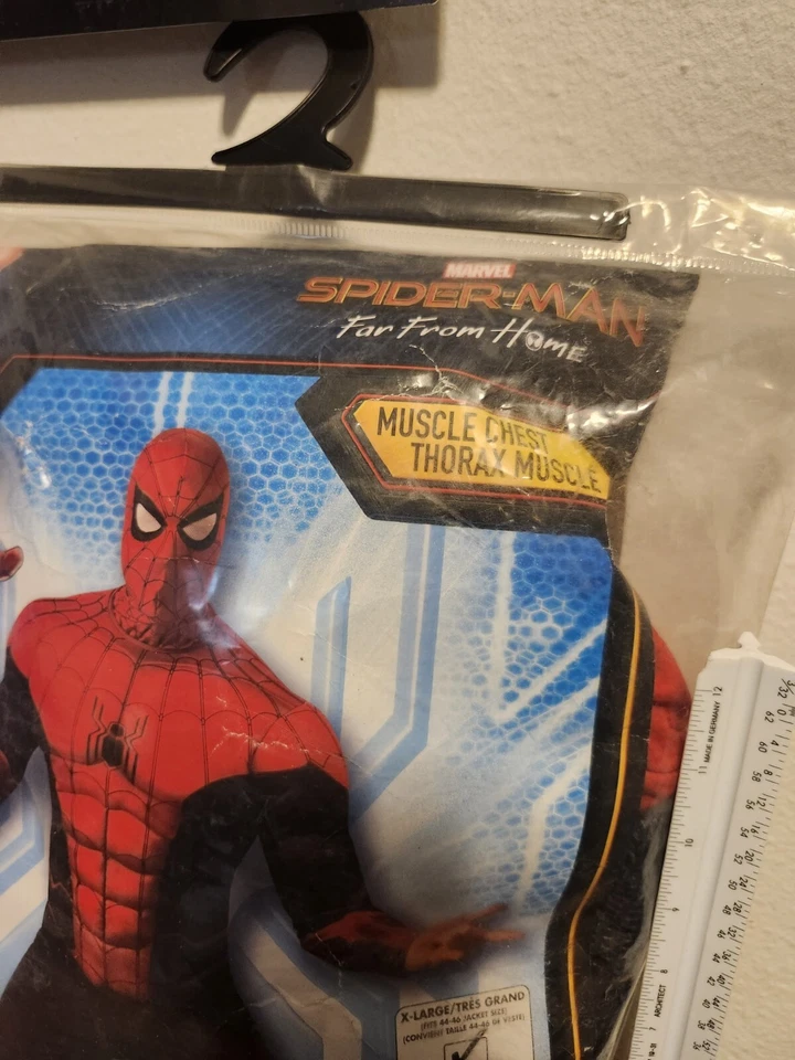 Disfraz de Halloween para hombre talla XL Marvel 2019 Spider Man Lejos de casa nuevo disfraz con disfraces  Foto 2 de 4