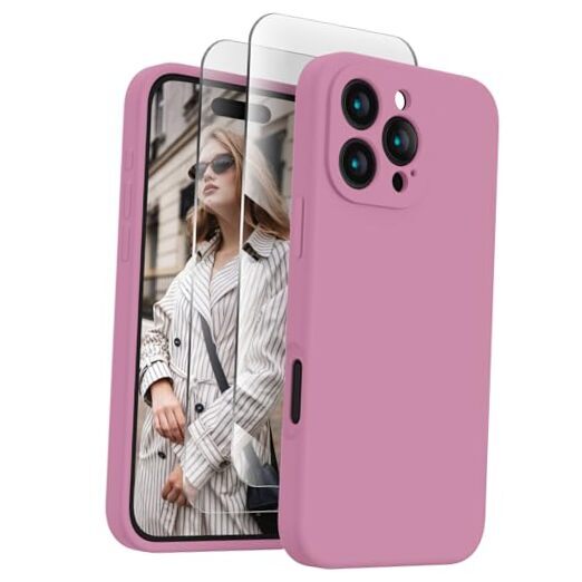 Compatible with 16 Pro Case, Silicone Upgraded [Camera Protection] Phone Case