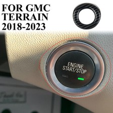 Borde de botón de arranque/parada del motor estilo fibra de carbono para GMC Terrain