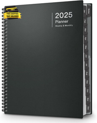 Large Planner Book 2025, Daily 8.5X11 Weekly Planner Book for Desktop, Laminated