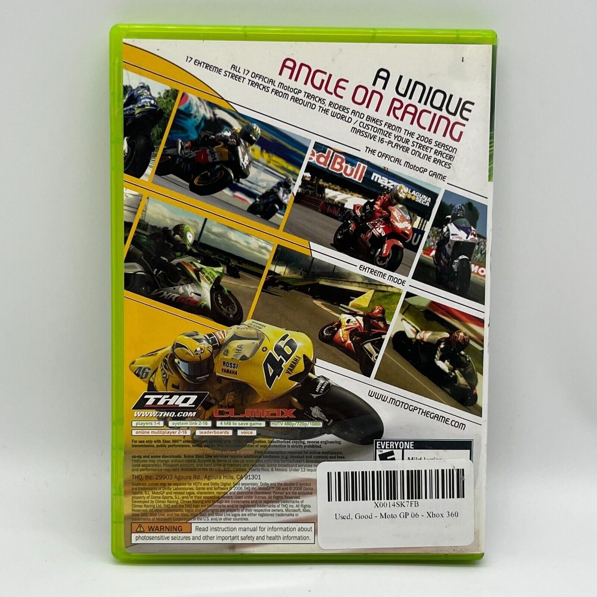 Moto GP 06 Bike Racing Game Xbox 360 Release 2006 in Original Case