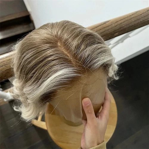 Ash Blonde to Blonde Lace Frontal Wig 100% Human Hair 13x4 Body Wave - Picture 3 of 10