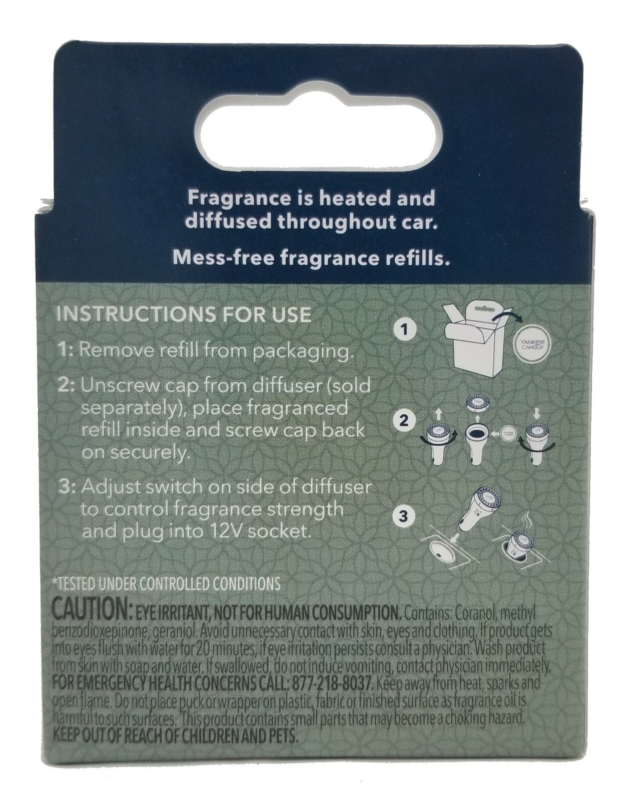 Yankee Candle Car Powered Fragrance Refill "Vanilla Cupcake" / NEW