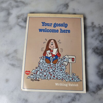1983 Cathy (Comic Strip) ''Your Gossip Welcome Here''  Writing Tablet  New Open