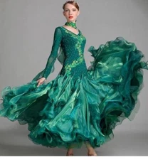 Sexy Ballroom Competition Dance Dress Modern Waltz Tango Standard Dress S7001 