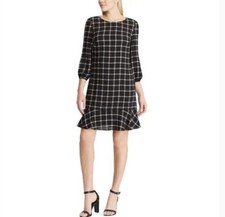 New Women's Plaid Chaps Long Sleeve Dress size 4