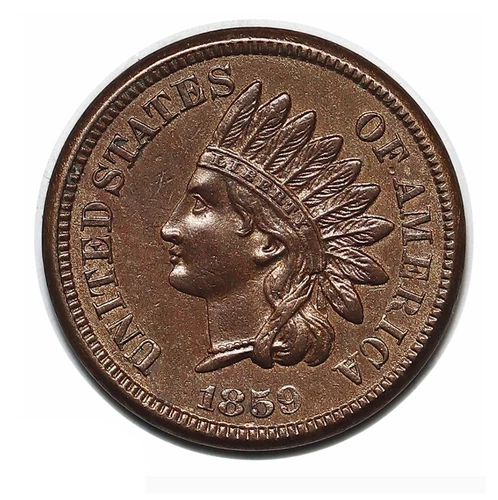 1859 Indian Head Cent Penny, Nice BU++ Tougher Date