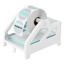 MUNBYN Label Holder for Rolls and Fan-Fold Labels, White Small,