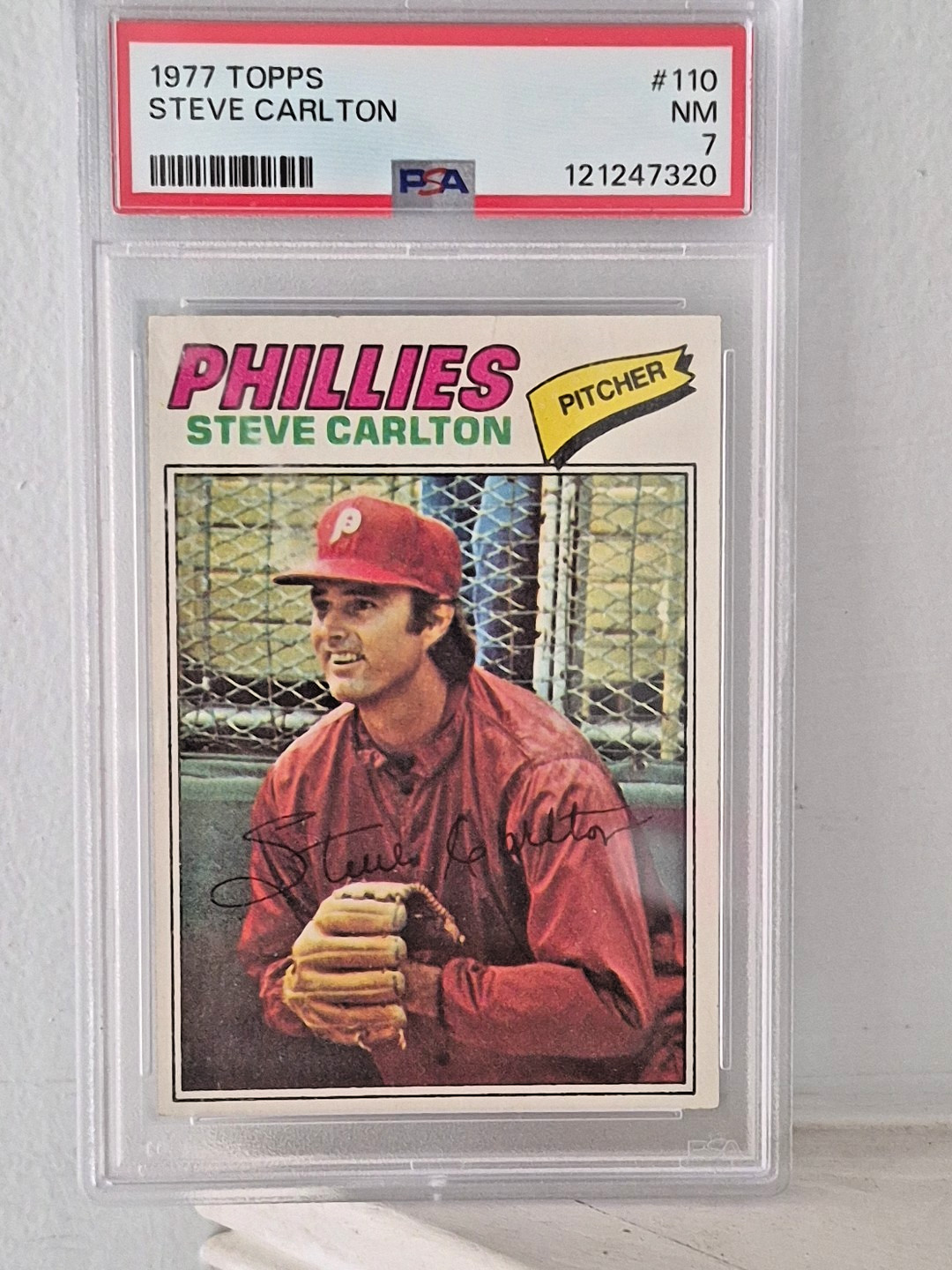 1977 TOPPS #110 STEVE CARLTON PSA 7