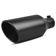 AUTOSAVER88 3 Inch Inlet Black Exhaust Tip 3" Inlet 6" Outlet 15" Long Tail Tip