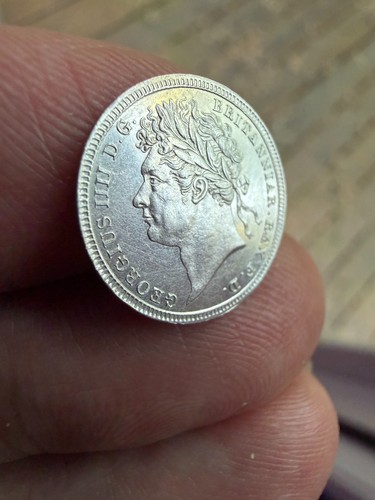1826 George IV Maundy Threepence 3d UNC