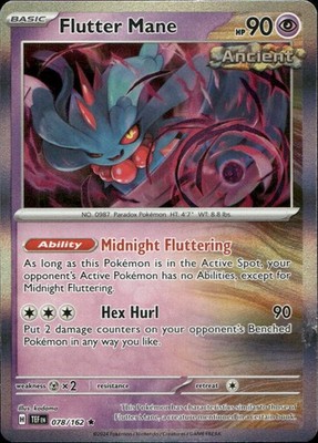 Flutter Mane 078/162 Rare Temporal Forces Pokemon Holo Near Mint