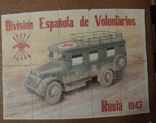 RUSSIE-ESPAGNE-DIVISION AZUL -TICKETS RATIONNEMENT RUSIA 1943-DUENAS PALENCIA
