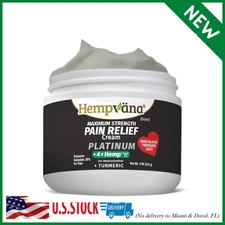 Hempvana Platinum Maximum Strength Relief Cream 4X Hemp for Muscles, Joints, Bac