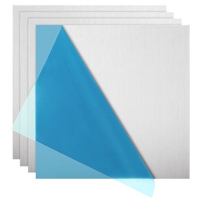4 Pack 6061 T6 Aluminum Sheet Metal 6 x 6 x 1/8 Inch Flat Plain Aluminum Plat...