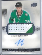 Denis Gurianov 2017-18 Premier Rookie Patch Auto 132/299 Dallas Stars