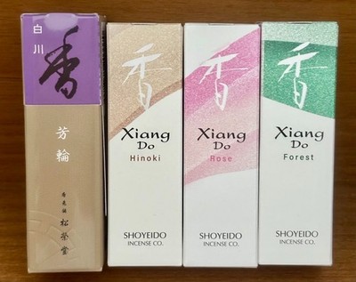 Shoyeido Japanese  Incense 4 Scents Horin Shirakawa Xiang Do Kyoto Japan