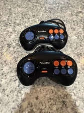 2 Sega Genesis Power Pad Controller 6 Button Controller W/ Turbo Tested Working