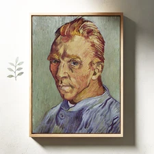 Self-Portrait Without Beard by Vincent van Gogh ,Framed Wrap Giclee Canvas Print