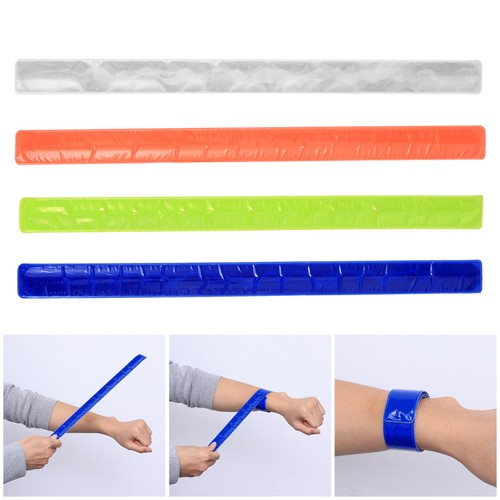 8 Pcs Night Running Slap Bracelets Party Reflective Wristbands Kids ...