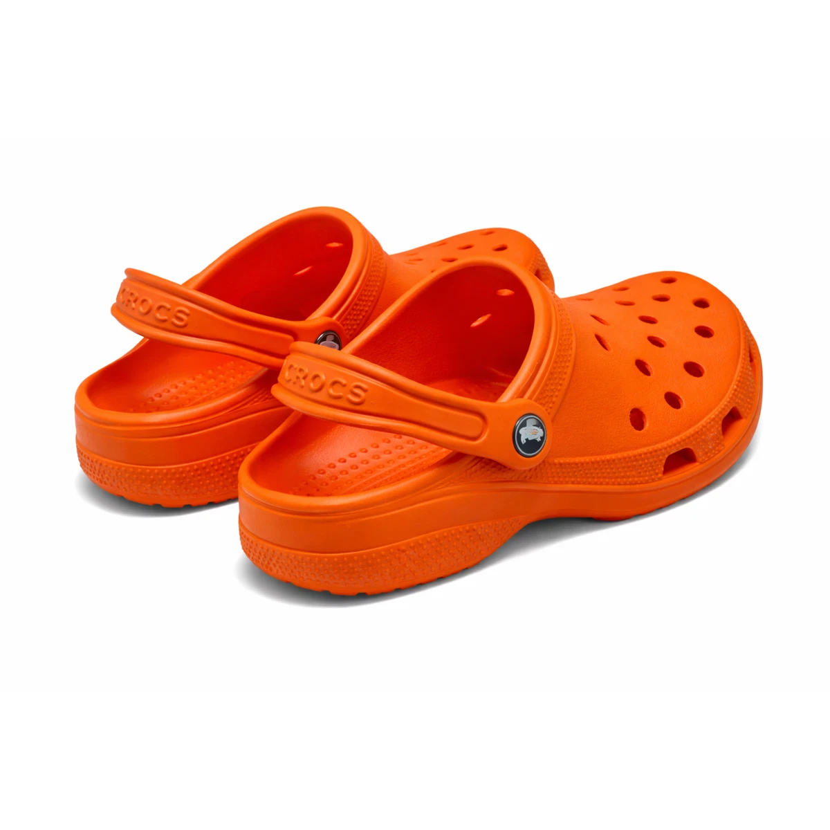 CROCS Vibrant Orange Slides Crocs Splash Glossy Strappy Sandal WMNS Persimmon - Sep 2022  main image 4