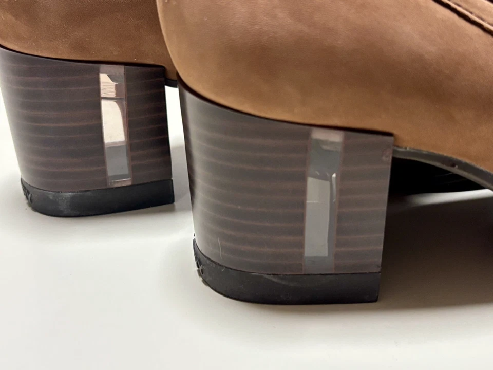 Sperry Women's Heeled Penny Loafer 2-tone in Brown/ White Size 7.5 - Image 3 of 4