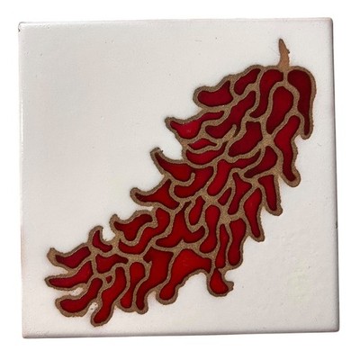 Desert Dreams Studio Peter Ingrassia Red Chili Pepper Tile Trivet Wall Decor 6x6