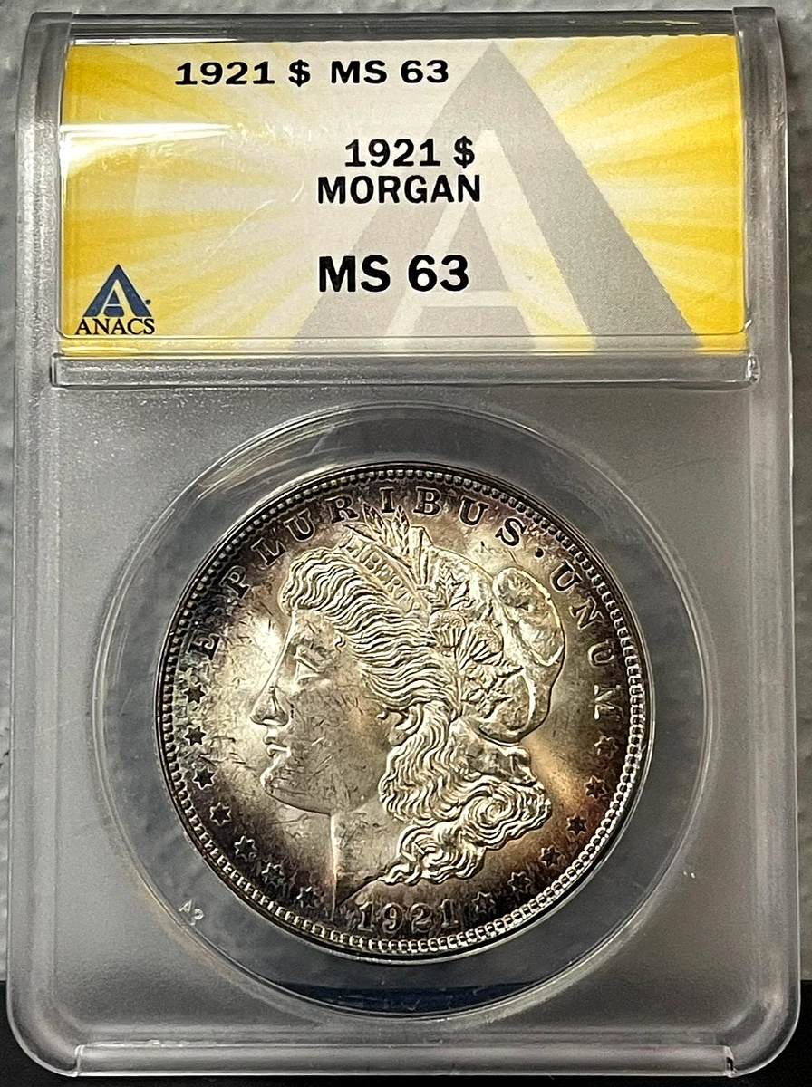 MS 63 Graded 1921 Year Morgan US Dollars (1878-1921) for sale | eBay