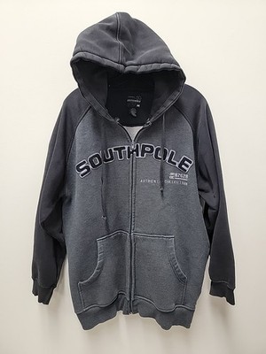 Vintage Y2K South Pole Full Zip Hoodie Sweatshirt Mens Medium | eBay
