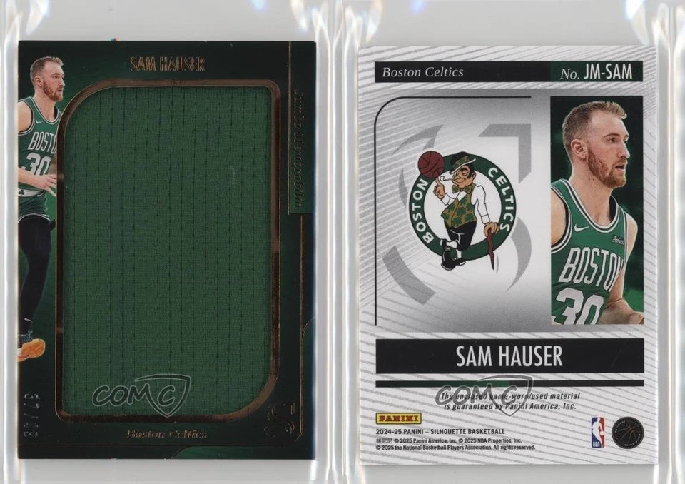2024-25 Panini Silhouette Jumbo Memorabilia Bronze 37/49 Sam Hauser #JM-SAM - Image 3 of 3