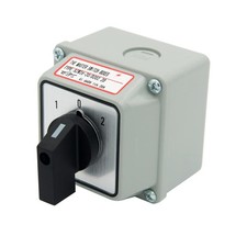 KEYMOO 20A Rotary Changeover Switch, 3 Position 2 Phase 8 Terminals, ON-Off-ON U