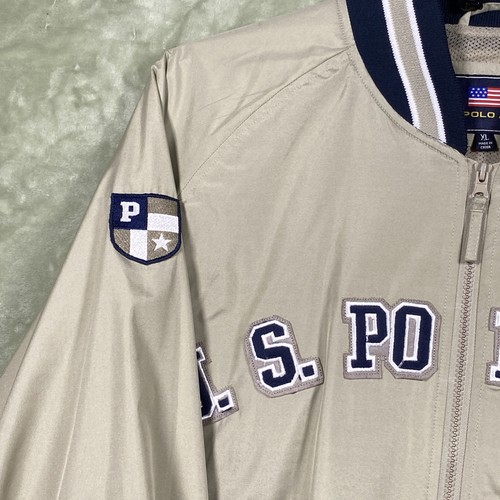 U.S. Polo ASSN. Varsity Jacket Men's XL THOMSTON KHAKI Bomber Style NWT NEW - Picture 5 of 21