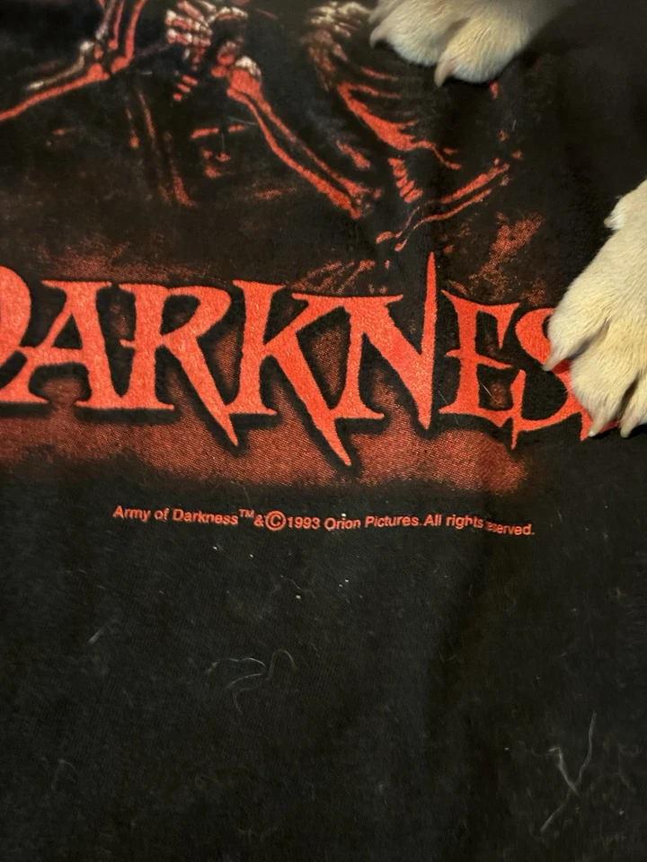 Винтаж 1993 Зловещие мертвецы, Армия Тьмы, Ужасы. единорог размер XXL 26/30 - Изображение 3 из 4