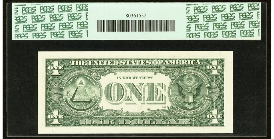 LOW TWO DIGIT SERIAL # (( 00000089 STAR )) PCGS 65 PPQ $1 series 1995 Dallas - Image 3 of 3