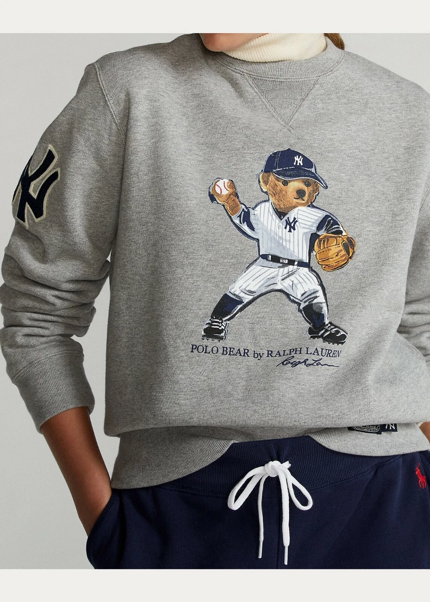 Polo Ralph Lauren New York NY Yankees MLB Fleece Baseball Bear Sweater  Youth XL | eBay
